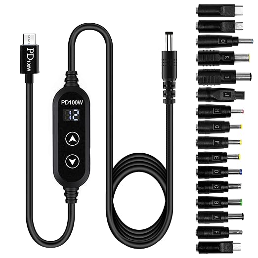 Black-100W with 16 Adapter DC Cable