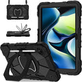 for T-Mobile Revvl Tab 2 Case 10.1 Inch 2025 Shockproof Cover for Revvl Tab 2 5G Tablet Case Kids with 360° Rotating Handle Stand Pen Holder Shoulder Strap Black