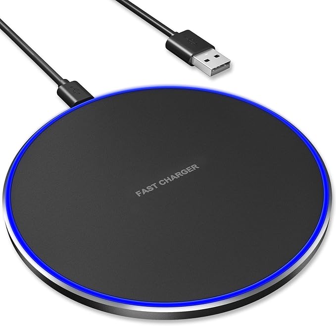 Fast Wireless Charger 10W Max Charging Pad for iPhone 14/14 Pro/14 Plus/13 Pro Max/13/12/SE/11/X/XR/8 Samsung Galaxy AirPods/Pro Huawei Mate 20/30