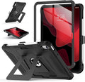 Soke Case for iPad (A16) 11th Generation 11-Inch 2025 /10th Generation 10.9-Inch 2022 with Screen Protector and Multi-Angle Kickstand Rugged Full Body Heavy Duty Protective Cover - Dark Black