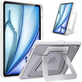 Case for iPad Air 11 inch M4/M3/M2(2026/2025/2024) iPad Air 4/5th Generation Dual Multi-Angle Adjustable Kickstand Full Protective Case with Built-in Pencil Holder (White iPad Air 11 inch)