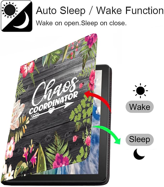 Chaos Coordinator Quote Colored Floral Wreath Print