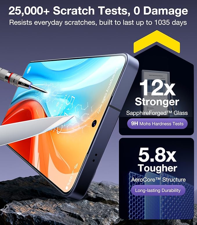 UltraGlass TOP 9H+ Armor for Samsung Galaxy S26 Ultra Screen Protector [NO.1 Military Grade Protection] for Samsung S26 Ultra Screen Protector Tempered Glass S26ultra Phone Case Fit 2 Pack
