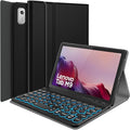 Backlit Keyboard Case for Lenovo Tab M9 Case 9 Inch 2023 (Model:TB-310FU/TB-310XU) 7 Colors Backlight Detachable Wireless Keyboard Protective Cover Case for Lenovo Tab M9 9 2023 Release