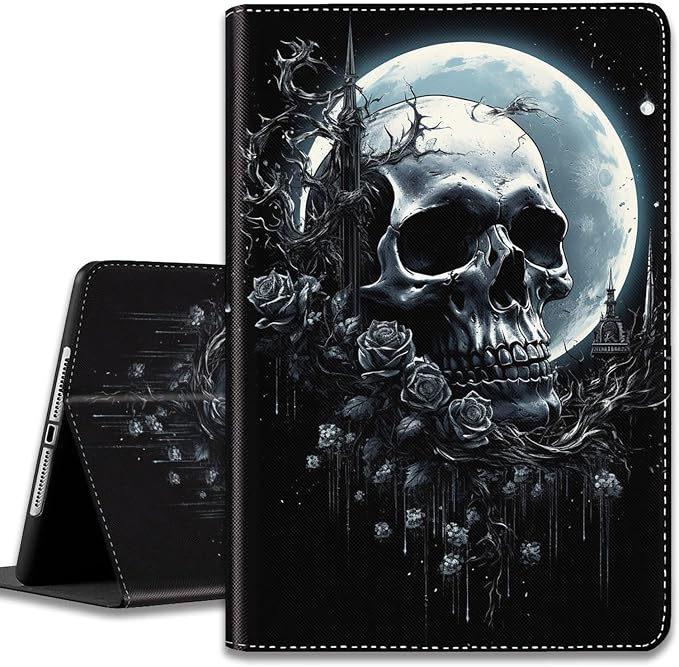 Skull Rose Under The Moon