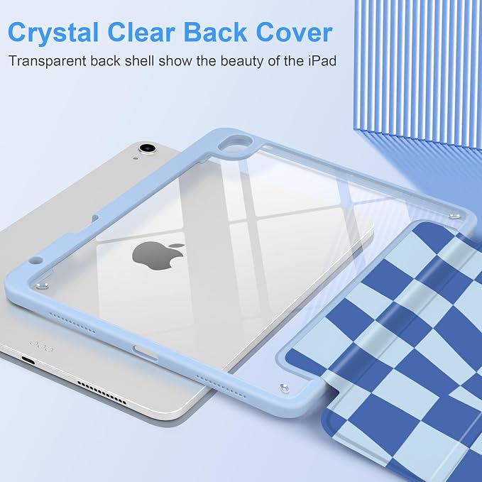 Blue Wavy Checker