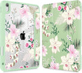 May Chen for iPad (A16) 11th Generation Case 11 Inch 2025 iPad 10th Gen Case 2022 10.9 inch Built-in Pencil Holder with Shockproof Cover Clear Back Shell Auto Wake/Sleep Garden Flower