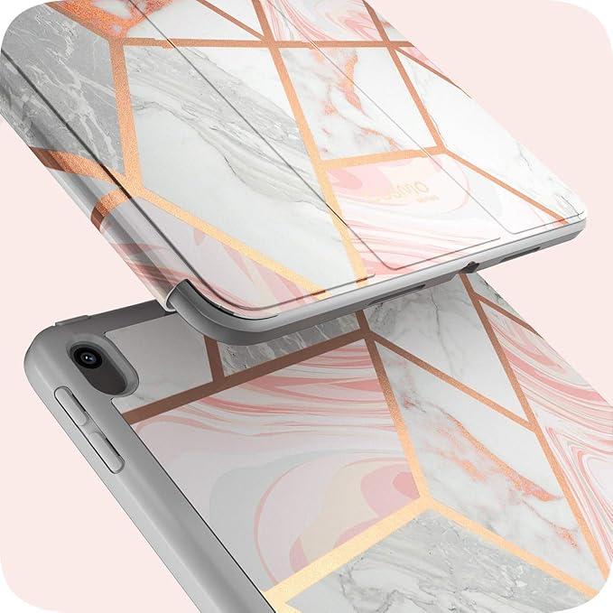 i-Blason Cosmo Case for iPad Air 3 10.5 2019 (3rd Gen) / iPad Pro 10.5 2017 [Built-in Screen Protector] Trifold Stand Protective Case Cover with Pencil Holder and Auto Sleep/Wake Marble 10.5