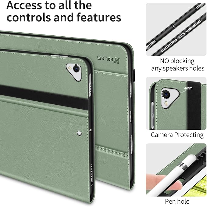 H HOLIMET Case for iPad Air 3rd Generation/iPad Pro 10.5 inch with Pencil Holder Soft TPU Stand Smart Cover Auto Wake/Sleep Stand for 10.5 iPad Air 3 2019 / iPad Pro 2017 (Green)