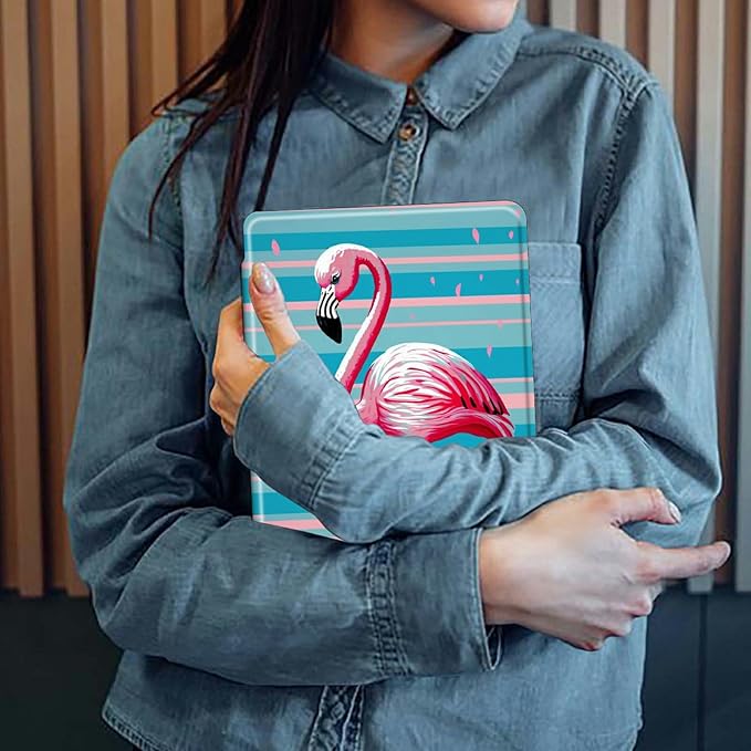 Case for iPad Pro 13 Inch Case M4(2024) Pink Flamingo Theme 360 Degree Rotating Stand Protective Cover with Auto Sleep/Wake