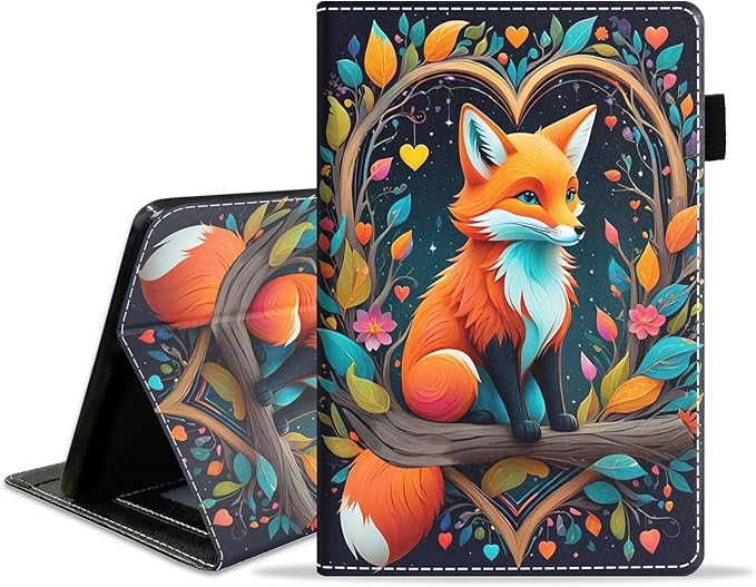 Case for Amazon Fire HD 10/HD 10 Plus Tablet 10.1 (13th/11th Generation 2023/2021 Release) Slim PU Leather Cover with Card Slot &amp Auto Wake/Sleep - Fox