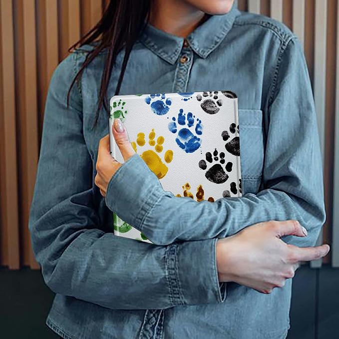 Colorful Dog Paw Prints