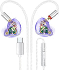Vibes 202MC USB-C Wired Earbuds - USBC HiFi in Ear Headphones for iPhone 17/16/15 - Noise Isolating Ear Buds w/ Mic - Clear Sound Deep Bass &amp Comfort-Fit Earphones - Silver Plated Cord Carrying