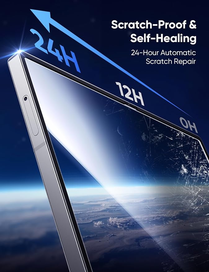 MAGIC JOHN for Samsung Galaxy Z Fold 6 Screen Protector [Not Glass] 2 Pack Inner Flexible PET Film &amp Front Film with Auto Align Mounting Frame Kit Full Coverage No Creases Bubble-Free HD Clea