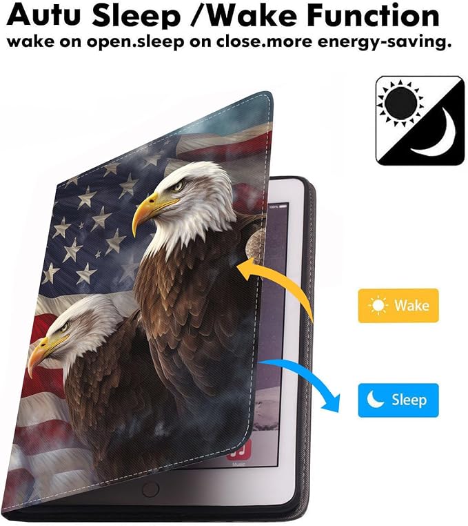 Patriotic American Flag Bald Eagle