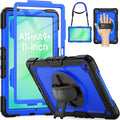 HXCASEAC Case for Samsung Galaxy Tab A11+ Plus 11 Inch Protective with Screen Protector/Hand Strap/Pen Holder Sturdy Shockproof for Samsung A11 Plus Tablet Case 5G SM-X230 SM-X236 SM-X238U - Blue