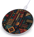 Colorful Egyptian Traditional Symbols Fast Portable Charger 10W Funny Graphic Phone Charging Pad with USB Cable