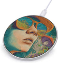 Psychedelic Holiday Mushroom Fast Portable Charger 10W Funny Graphic Phone Charging Pad with USB Cable