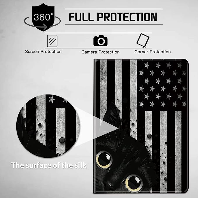 American Flag Black Cat