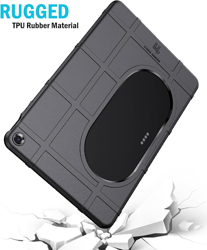 Case and Travel Cover for Google Pixel Tablet (2023) Nakedcellphone Special Ops Rugged Shield and Hard Shell View Stand Companion - Matte Black