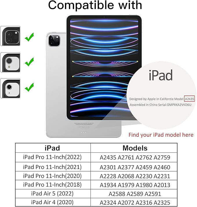 Dteck Business Case for iPad Pro 11 Inch iPad Air 11 Inch PU Leather Flip Stand Cover Pencil Holder Zipper Pocket Strap Protective Wallet Case Purple