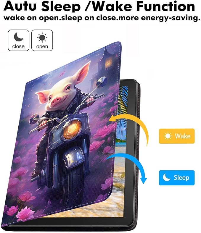 Pig Riding a Motorcycle
