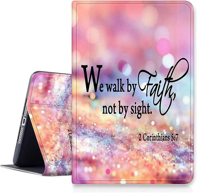 for Fire Hd 10 Tablet Case 11th/13th Generation 2021/2023 ReleaseHybrid Slim Multi-Angles Stand Cover for Kindle Fire HD 10 Plus 11th GenAuto Wake/Sleep-we Walk by Faith Pink Purple