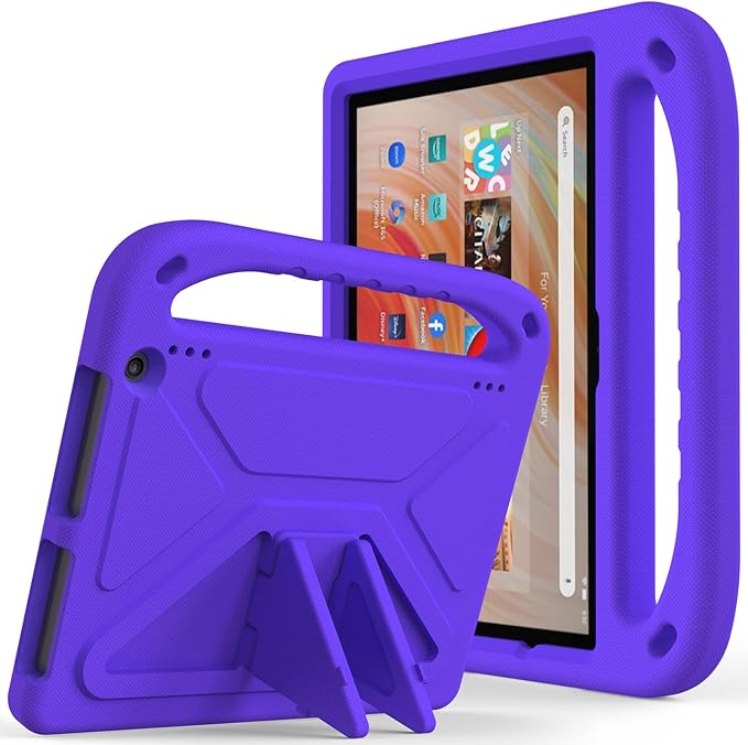 Dteck Kids Case for Fire HD 10 &amp HD 10 Plus Tablet(13th/11th Generation 2023/2021 Release)Lightweight Shockproof Kid-Proof Cover with Handle Stand for Kindle Fire HD 10 Kids Tablet 2023 2021 Pu