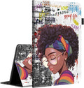 Case Fits Amazon Kindle Fire HD 8 &amp 8 Plus Tablet (12th Generation/10th Generation 2022/2020 Release) 8 Multi-Angle Smart Stand Cover Auto Sleep/WakeAfrican American Women Graffiti