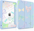 MEEgoodo Case for iPad 10.2 inchTablet Cases for iPad 9th Generation 2021/8th Gen 2020/7th Gen 2019 with Clear Acrylic Back Shell+Pencil Holder+Auto Wake/Sleep+Trifold StandHand Drawn Doodles &amp