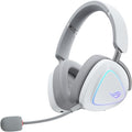 ASUS ROG Delta II Wireless Gaming Headset with Detachable Mic – Tri-Mode (BT 2.4GHz 3.5mm) 50mm Titanium-Plated Drivers 110Hr Battery Lightweight for PC PS5 PS4 Xbox Switch Mobile - White
