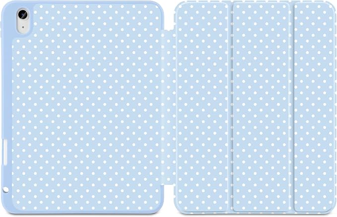 White Polka Dot & Blue
