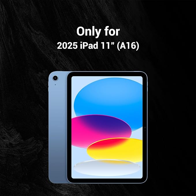 MAGEASY Designed for iPad (A16) 11 Gen Case (11) - Folio Case with Multi-fold Multi-Angle Stand Apple Pencil Holder Stain-Resistant Compatible with iPad 10th/11th Gen - Facet | Black