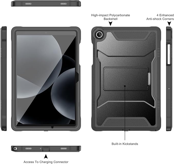 Black (With Built-In Screen Protector)