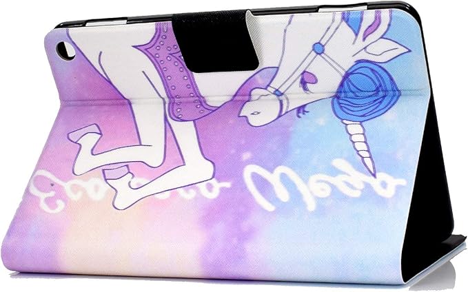 Case for Fire HD 8 Inch Tablet 2024/2022/2020 Techcircle Slim Folio Stand Lightweight PU Leather Cover Flip Wallet Case with Card Holder Auto Wake/Sleep Pink Horse