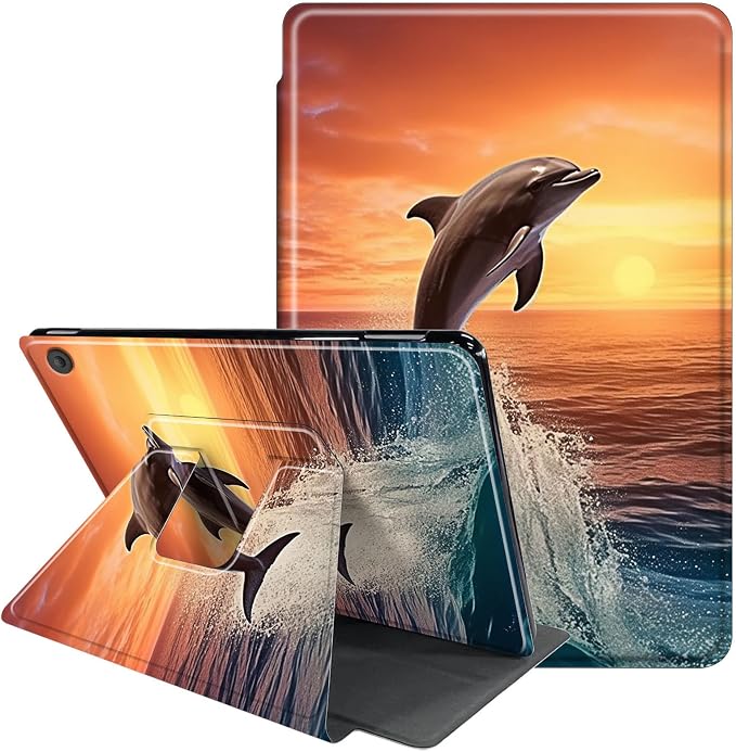 Dolphins Jumping at Dusk