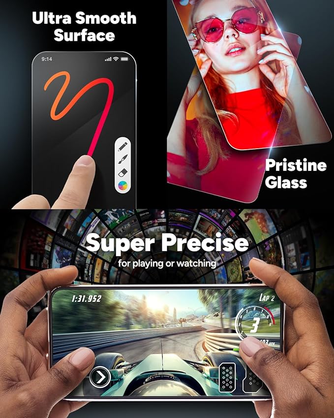 ZAGG Glass Elite Google Pixel 9 Pro Fold Screen Protector (Front Screen Only) – Ultra-Strong Tempered Glass with Recycled Content Fingerprint Resistant Easy Installation