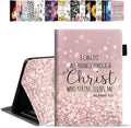 Case for All-New Amazon Fire Max 11 Tablet (11 Inch 13th Generation 2023 Release) PU Leather Folio Cover with Card Slot &amp Auto Wake/Sleep Glitter Quote Bible Verse Philippians 4:13