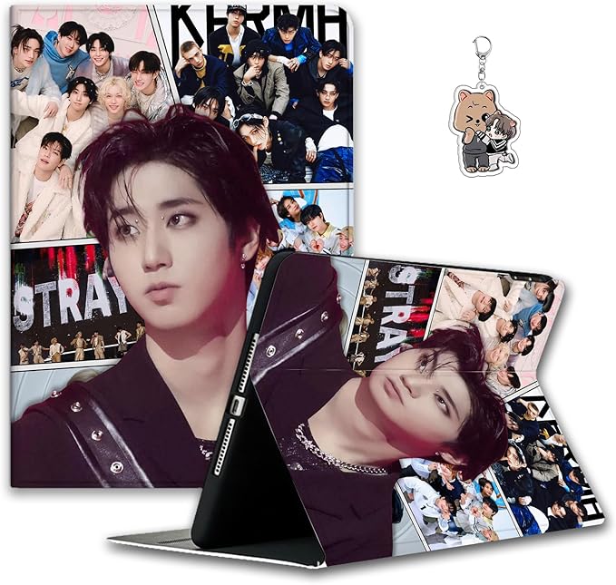 Stray SKZ Kids Tablet Case with Pencil Holder Compatible with iPad 7/8/9/10/Pro/Mini/Air Felix Tablet Case Kawaii (for iPad Pro (10.5)Han)