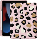 Cute Leopard Print for iPad Pro 13 Inch Case (M5/M4) 2025/2024 with Pencil Holder Auto Sleep/Wake Pink Leather Soft TPU Back Cover