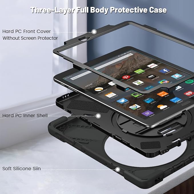 Fire HD 10 Case 9th/8th/7th Gen-Black