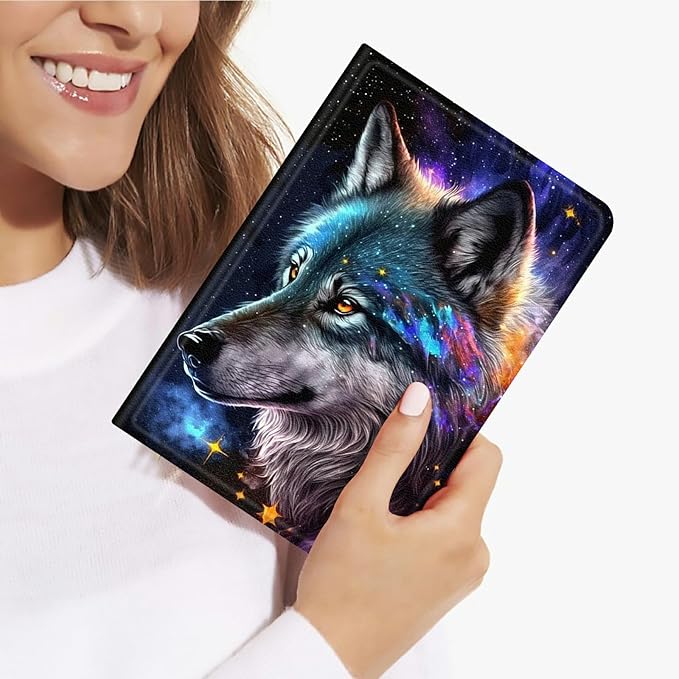 Case for Amazon Kindle Fire Max 11 Tablet (13th Gen 2023 Release) Slim Adjustable Stand Back Shell Protection Smart Cover for Fire Max 11 2023 11 Inch Moon Wolf