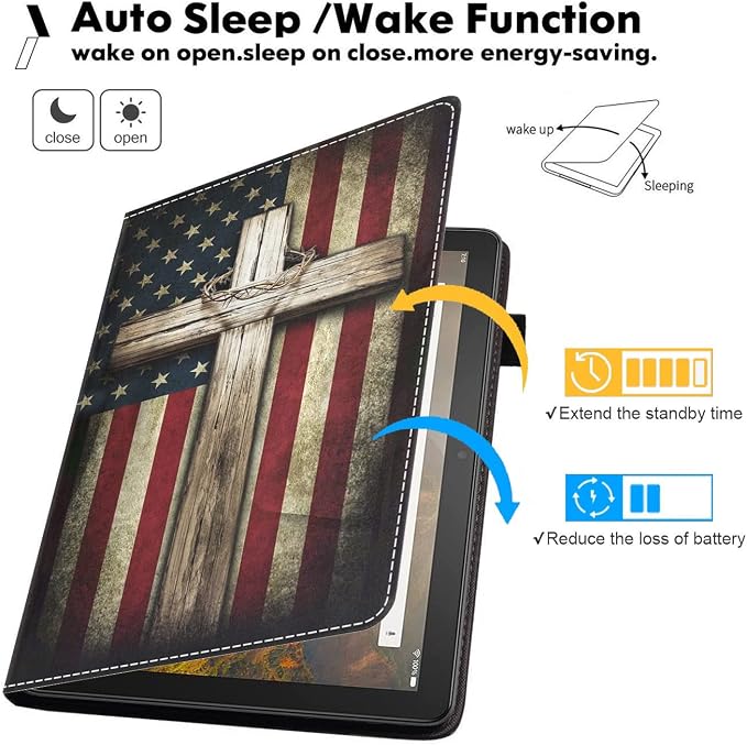 American Flag and Cross