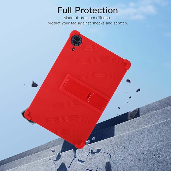 Case for Callsky-Tab Ctab 14 Tablet 14 inchSoft Silicone Protector CoverKids FriendlyAdjustable Stand Tablet Cover4 Corners Thicken ShockproofRed