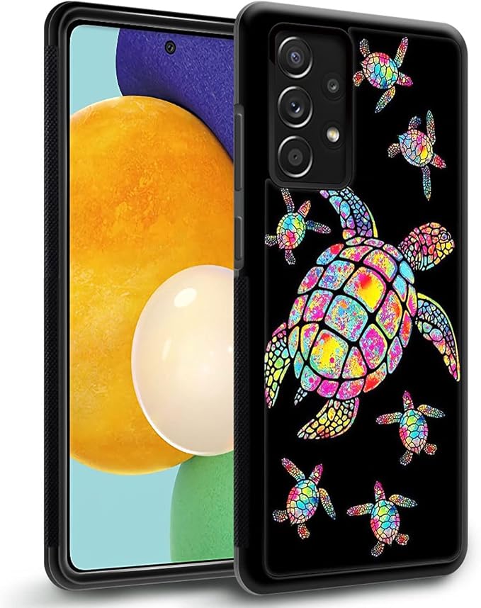 Colorful Rainbow Turtle Family