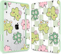 Mektron Printed Case for iPad mini 7 (A17 Pro) 2024/ Mini 6 2021 iPad mini 7th/6th Generation 8.3-inch Liquid Retina Display Cover Buit in Pencil Holder with Clear Back Shell Lucky Clovers