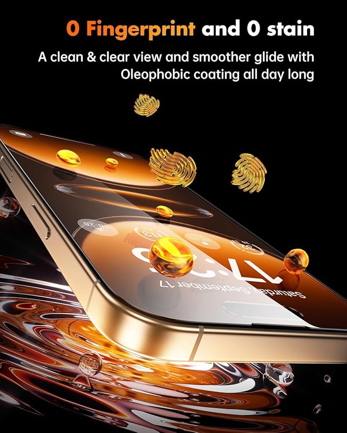 UNBREAKcable Privacy Screen Protector for iPhone 16 Pro Max 6.9 3 Pack Full Coverage Tempered Glass [28° Anti-Spy] [9H Hardness] [Easy Installation Box] Shatterproof Private Screen Guard