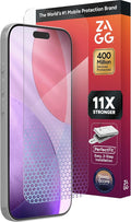 ZAGG XTR5 Screen Protector for iPhone 17 Pro - Glass Blue Light Protection 11X Stronger Eyesafe CPF60 Tech Anti-reflective Tech Vibrant Color &amp Touch Sensitive Tempered Glass Easy To Install