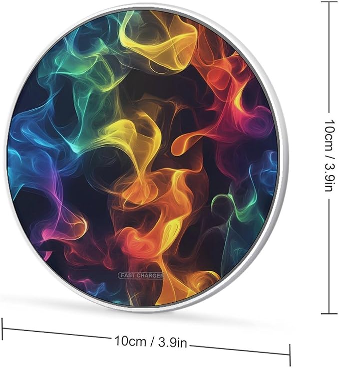 Fantasy Rainbow Smokes Phone Charger Magnetic Charging Pad Anti-Slip with USB Cable