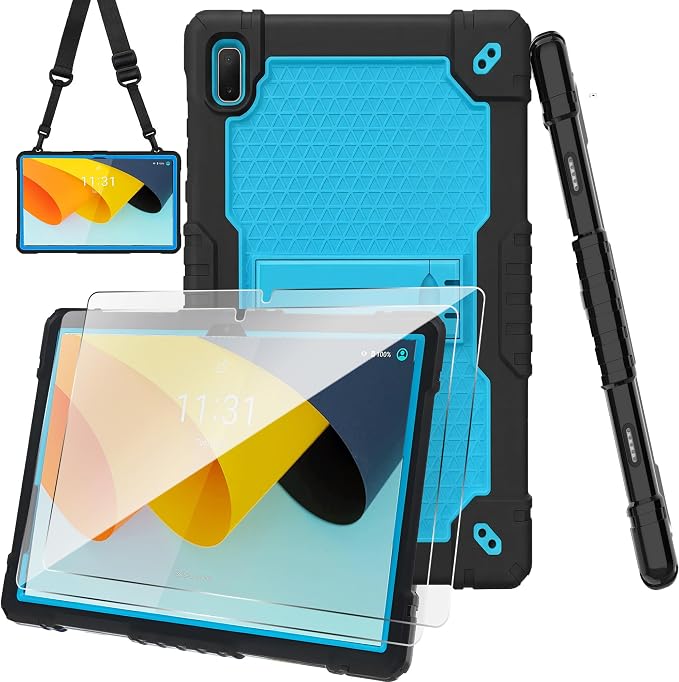 Black/Blue+2PCS Glass